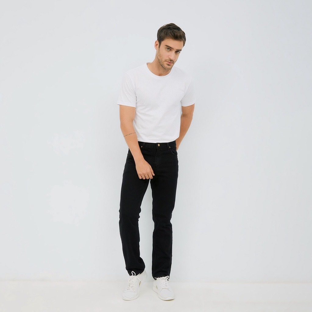 FEROCIOUS.CO Celana Jeans Ripped Denim Basic Standar Reguler - Black Premium