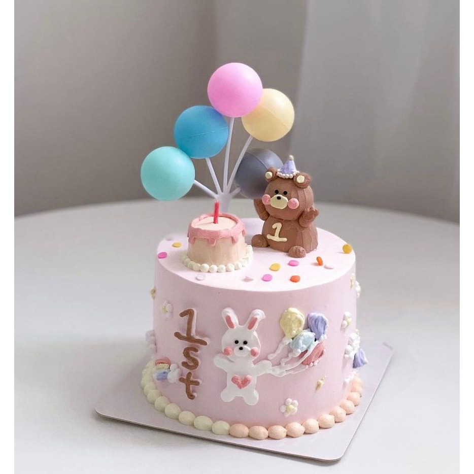 Topper Balon Warna Warni / Topper Kue Tart / Topper Balon Plastik/ Topper cake