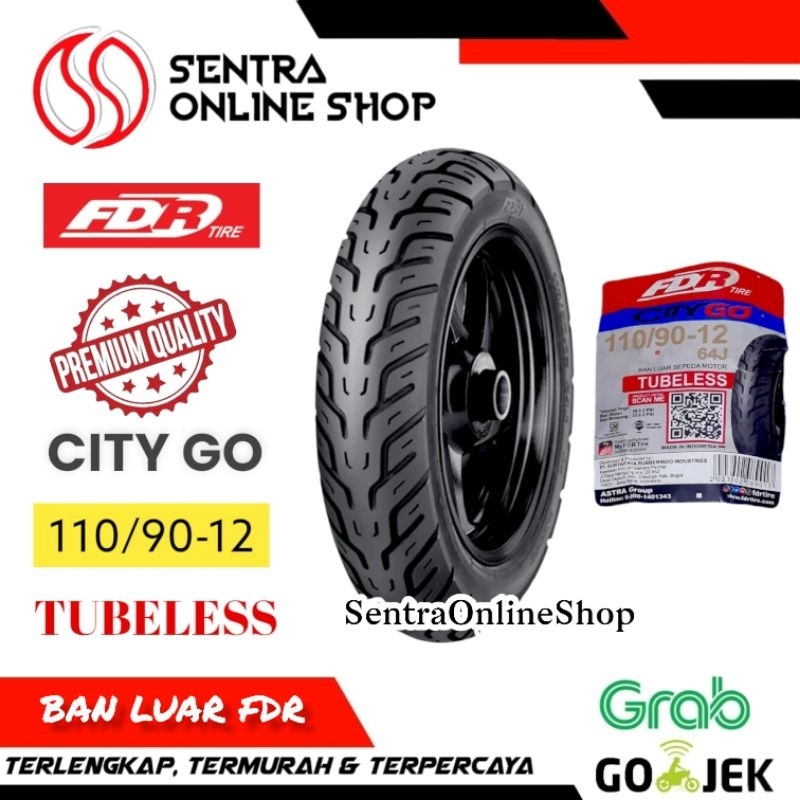 Ban luar tubeless tubeles 110 90 12 city go fdr