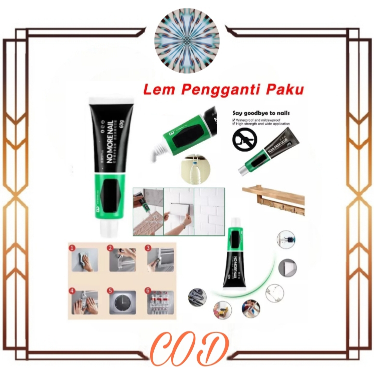 (COD) Lem Pengganti Paku / Tembok Cairan Adhesive Glue Penganti Skrup Perekat Super Kuat Serbaguna