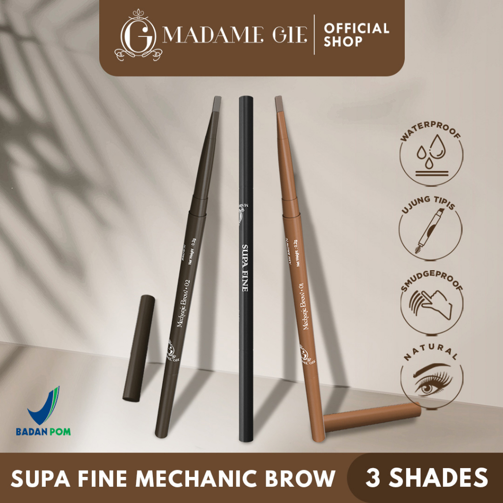 Madame Gie Supa Fine Mechanic Brow - MakeUp Pensil Alis