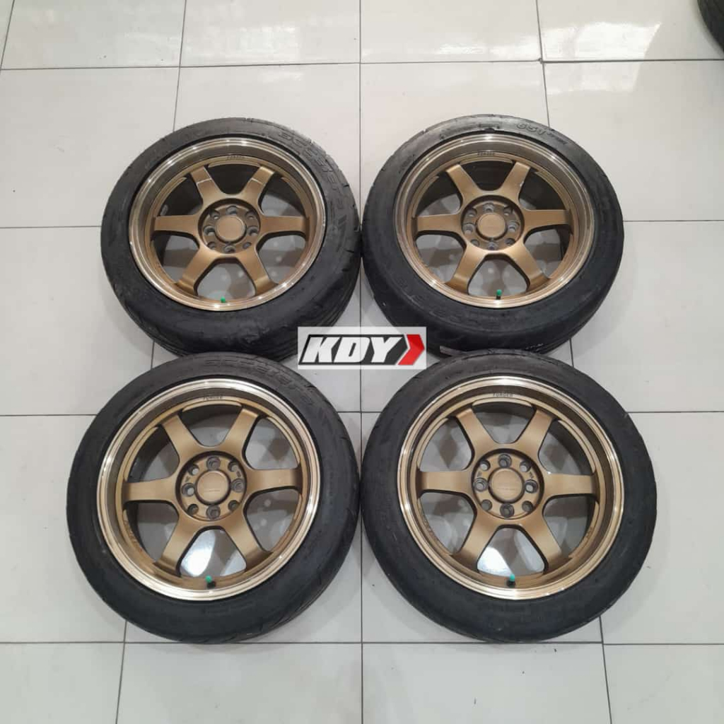 Velg Mobil racing Copotan Murah Rays TE37 Ring 16 + Ban Accelera 195 50 R16
