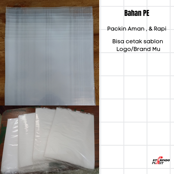 Plastik Beras Kantong Beras 5 kg uk. 30x45 cm / PLASTIK PE POLOS UNTUK BERAS 5 KG TEBAL