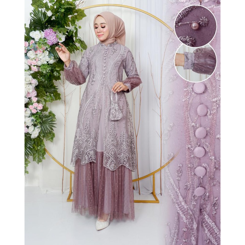 (COD)  GAMIS MODERN NAUMA- GAMIS NAUMA - GAMIS KONDANGAN - KEBAYA GAMIS - GAMIS MUSLIMAH - KEBAYA MODERN - GAMIS KONDANGAN-GAMIS TULLE