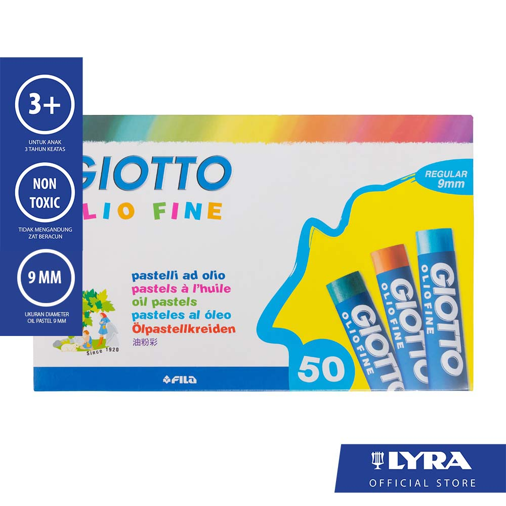 

Giotto Oil Crayon / Oil Pastel Olio Fine Cardboard 50 Warna - Cerah, Anti Pudar, Cocok Untuk Anak