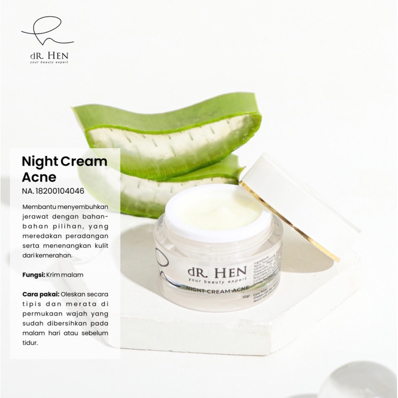 dR. Hen - Night Cream Acne (Jerawat) 10gr