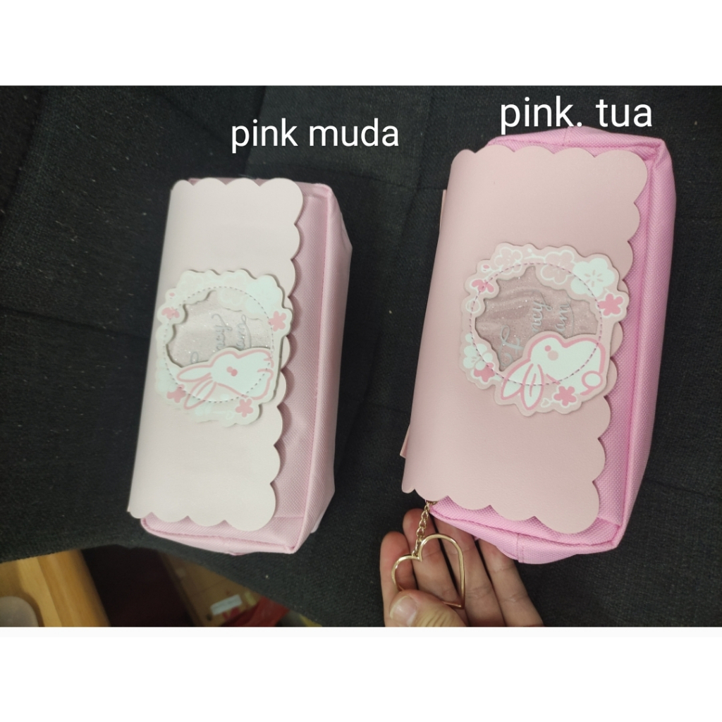 

tempat pensil sleting dancy dream rabbit 3 sekat korean style