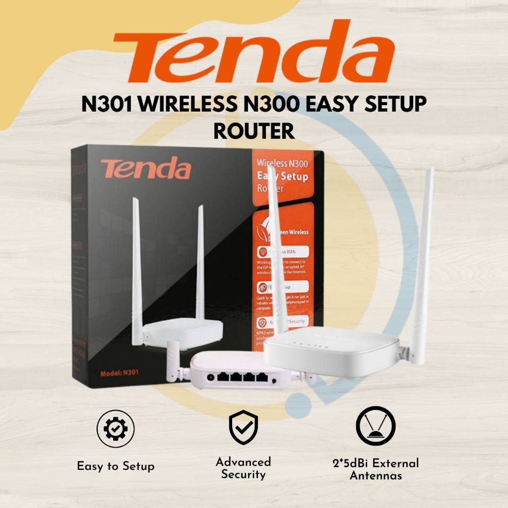 TENDA N301 WIRELESS N300 EASY SETUP ROUTER