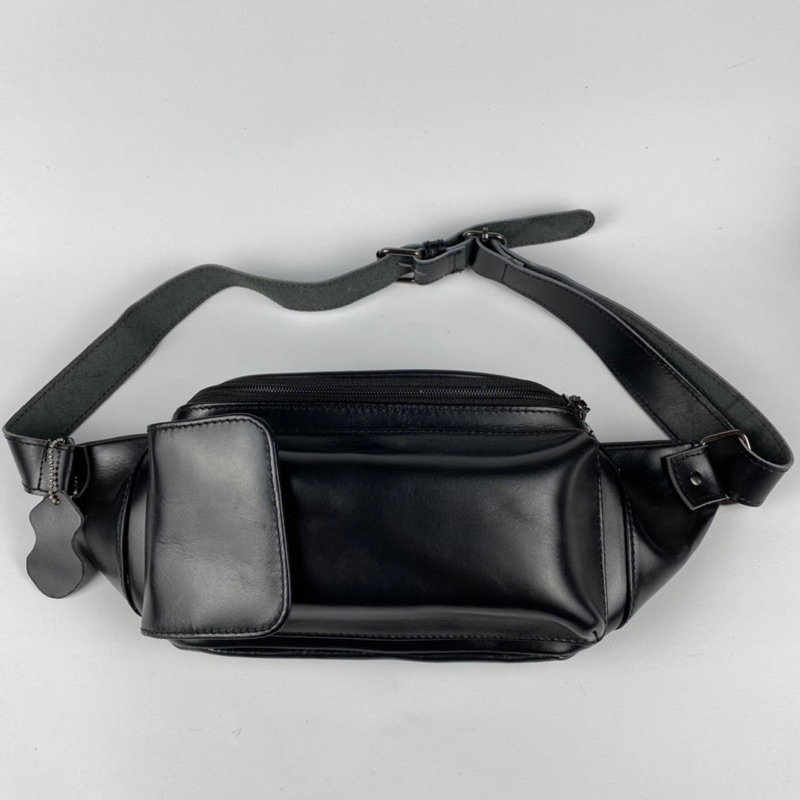 TAS PINGGANG KULIT ASLI TAS PRIA SELEMPANG KULIT TAS PINGGANG KULIT ASLI WAIST BAG KULIT ASLI