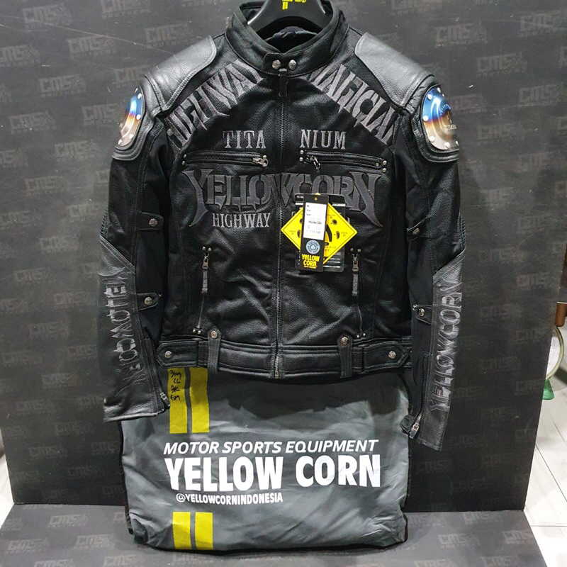Jacket Motor Yellow Corn YB 3109 Black Gunmetal Jaket Riding Touring Original