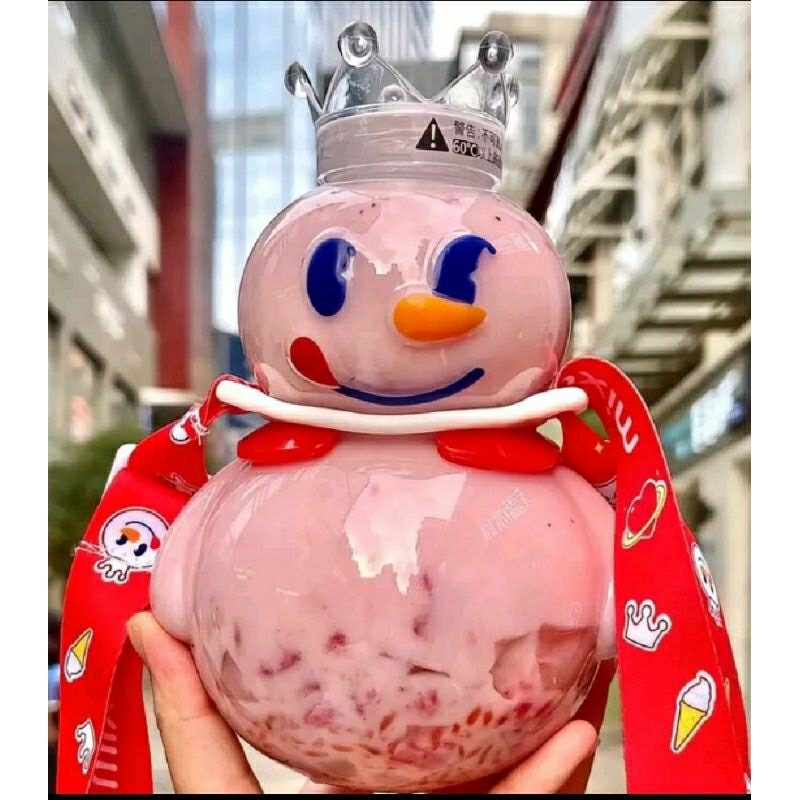 Tumbler tempat botol minum mixue Tumbler 700 ml dengan tali mixue botol minum