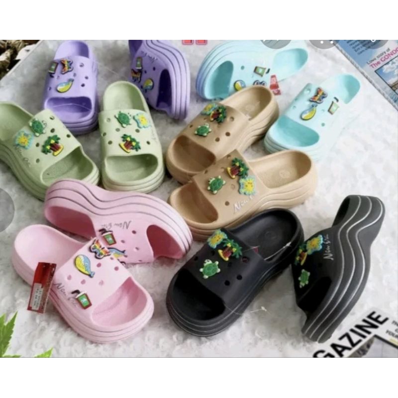 SANDAL JELLY SLIP ON SANDAL BONEKA LUCU SANDAL FUJI JELLY