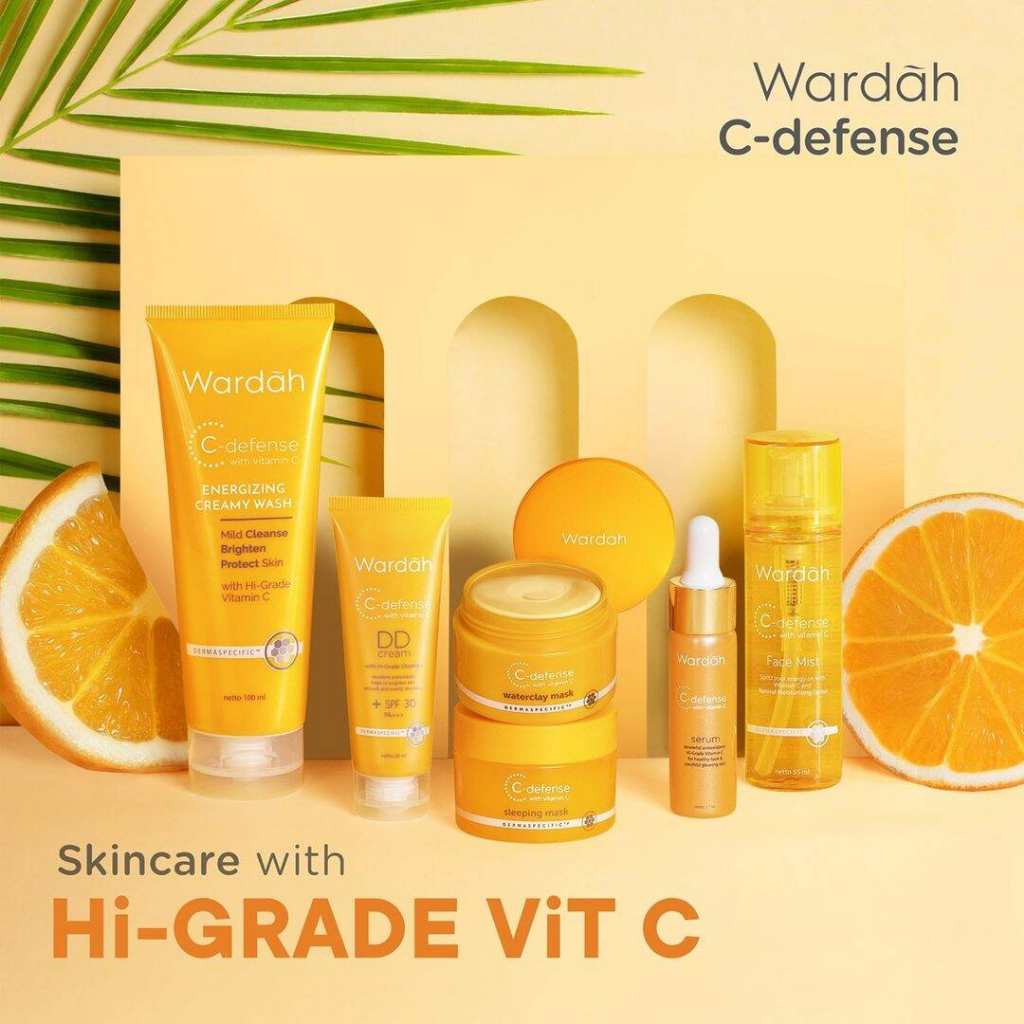 RADYSA - WARDAH C-Defense Series | C Defense Face Mist Creamy Wash Serum Waterclay Mask