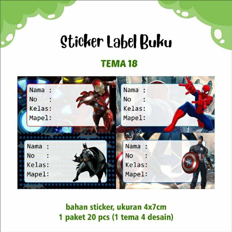 

STICKER LABEL BUKU MURAH