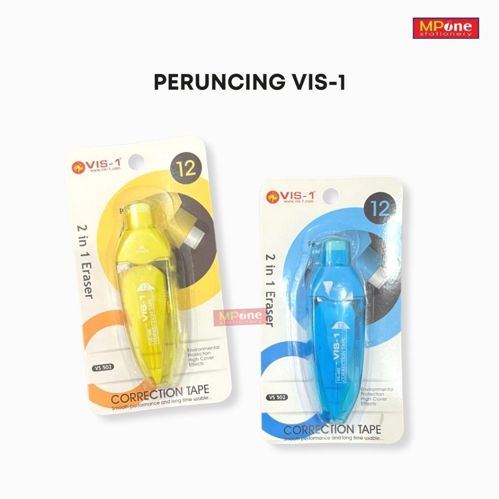 

Correction Tape 2 In 1 / Tip X Pita VIS-1 / Correction Tape 2 In 1 Eraser / Correction tape + Eraser