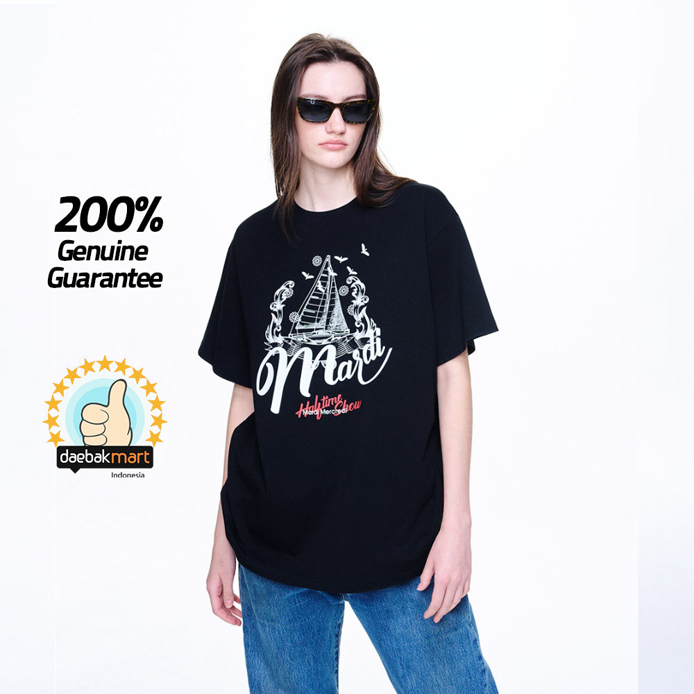 MARDI MERCREDI UNISEX TSHIRT BON VOYAGE HALFTIME SHOW_BLACK WHITE direct shipiing from korea