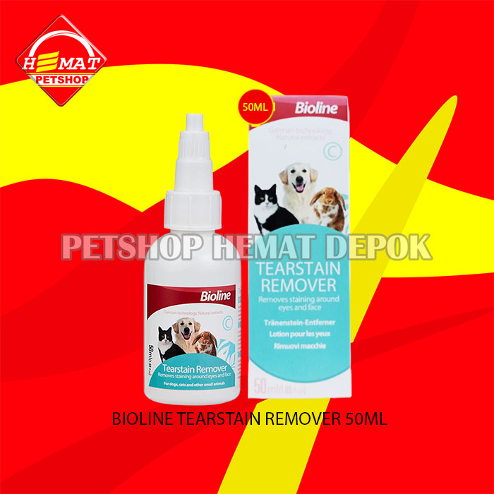 Pembersih Noda Mata Hewan Bioline Tear Stain Remover 50 ML