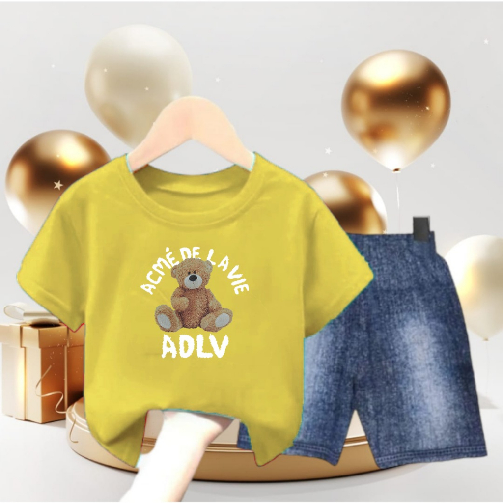 Setelan Anak Tedi/Baju dan Celana Semi Jeans/SPJ Vista