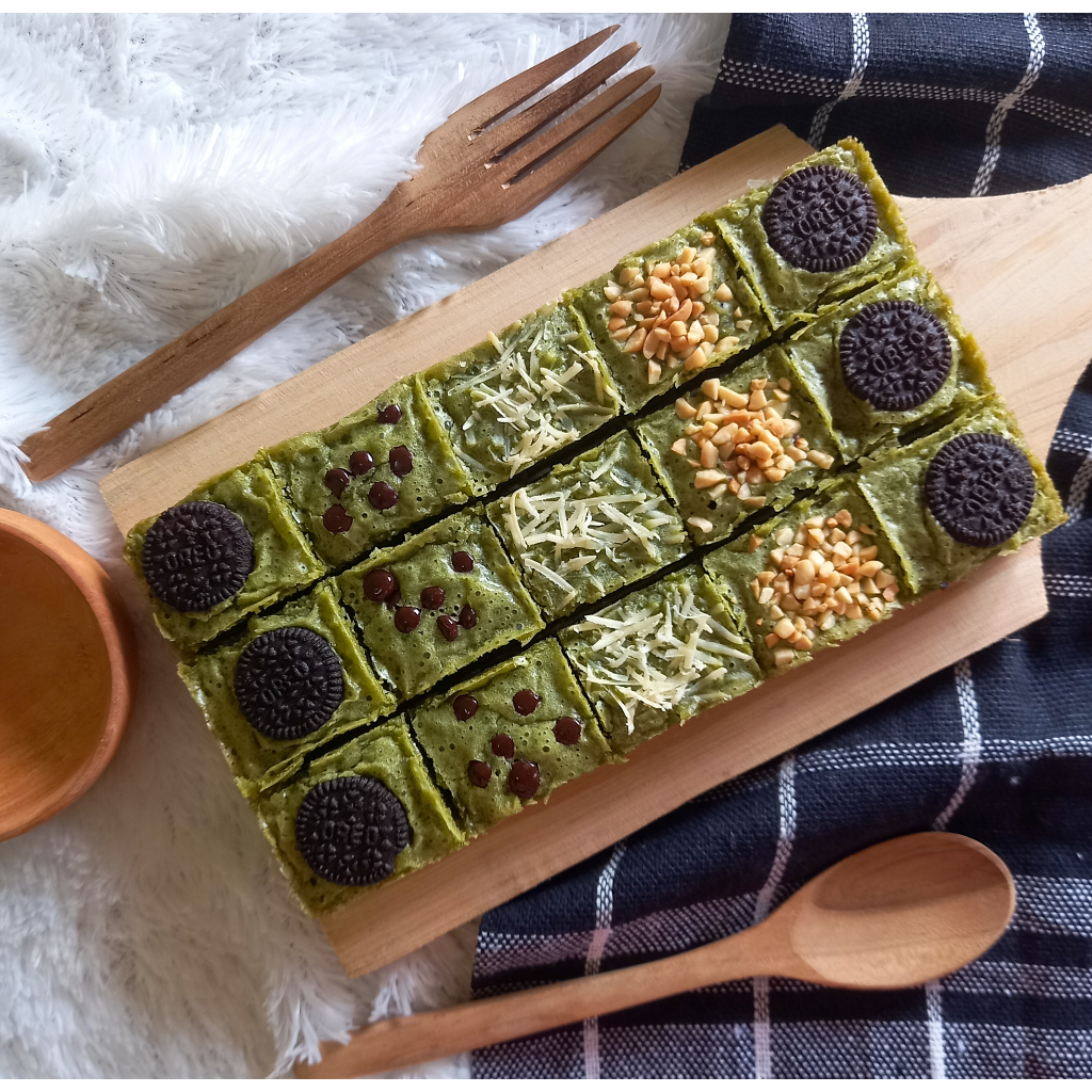 D.AGHNIE | BROWNIES FUDGY MATCHA GREEN TEA | 15 POTONG | UKURAN 20 X 10 CM