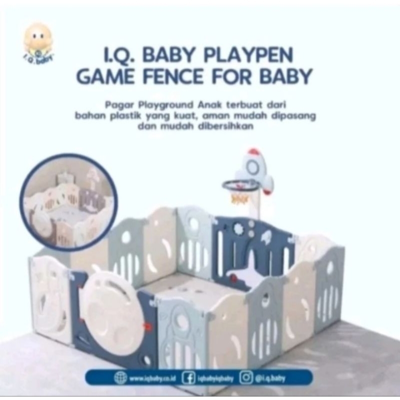 IQ Baby Foldable Kids Fence / Pagar Bayi / Mainan Pelindung Anak