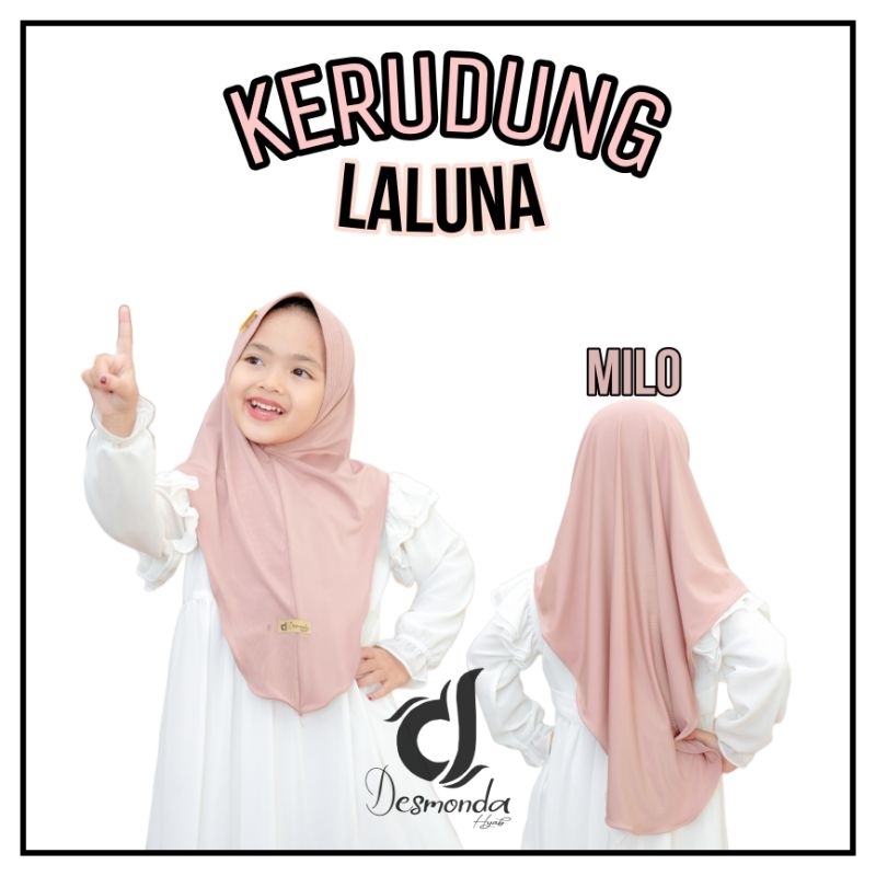 KERUDUNG ANAK INSTAN LALUNA 3-7TH ALLSIZE BY DESMONDA HIJAB