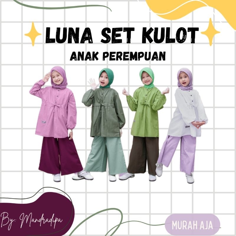 Baju Blouse Kulot Anak Perempuan Set Celana