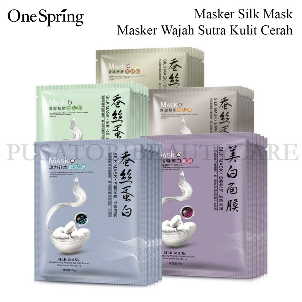 ONE SPRING Masker Silk Mask Masker Wajah Sutra Kulit Cerah