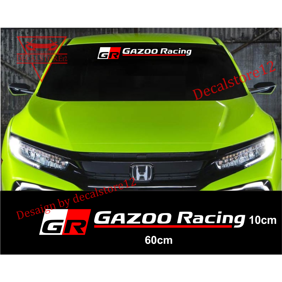 stiker sticker mobil gr racing stiker kaca depan mobil gr racing terbaru