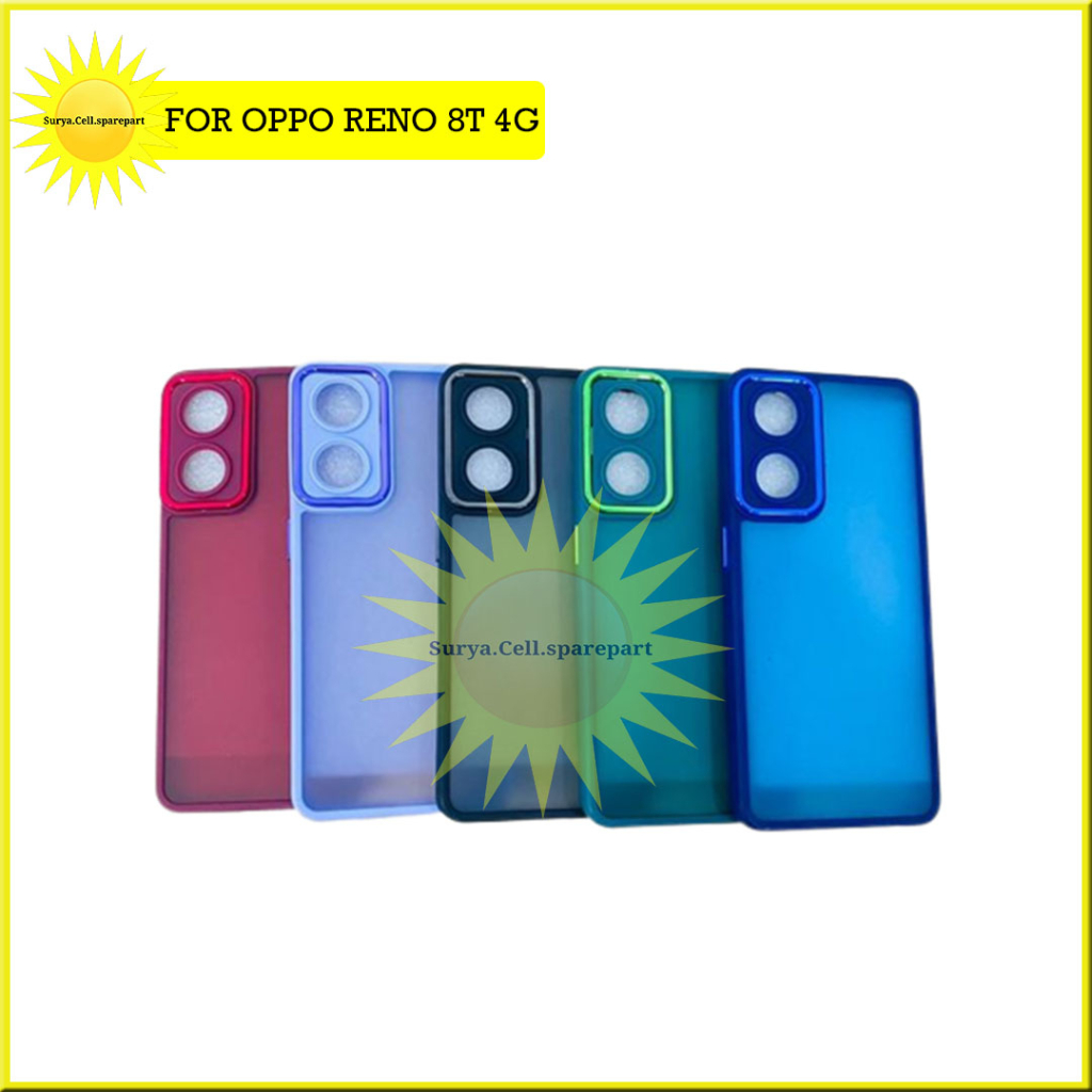 Case Premium Hybrid Chrome Oppo Reno 8t 4g 5g A78 A58 A1 Pro 5g