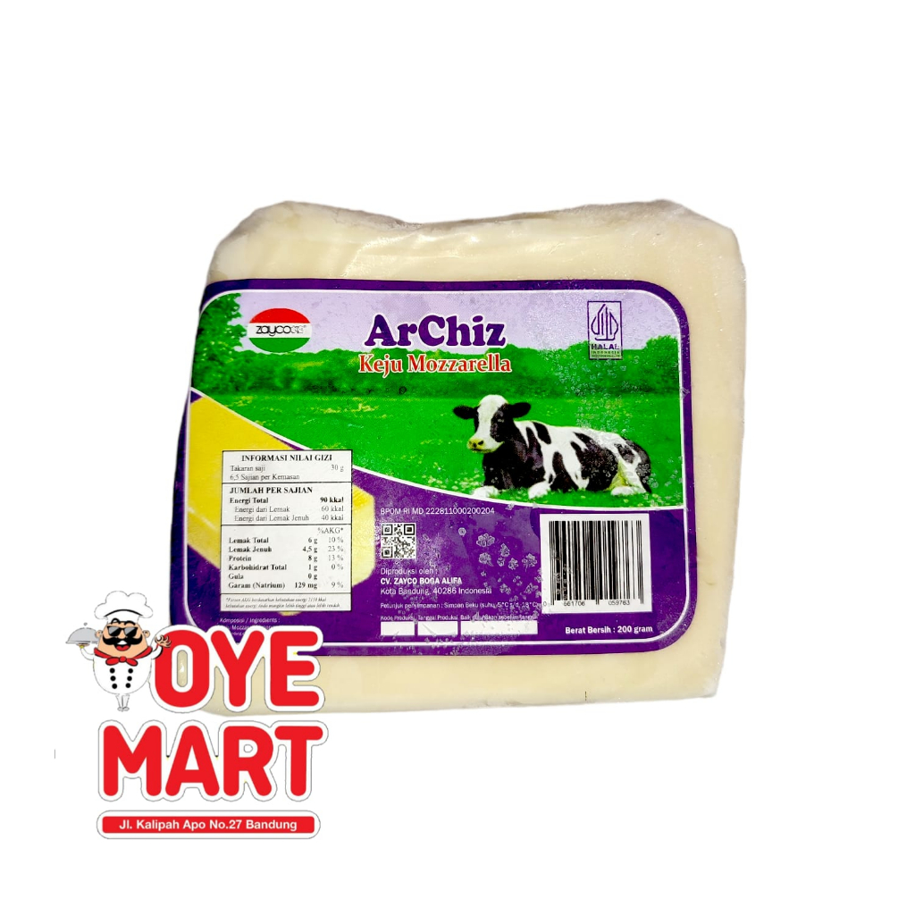 ARCHIZ KEJU MOZZARELLA 200GR/MOZARELA CHEESE