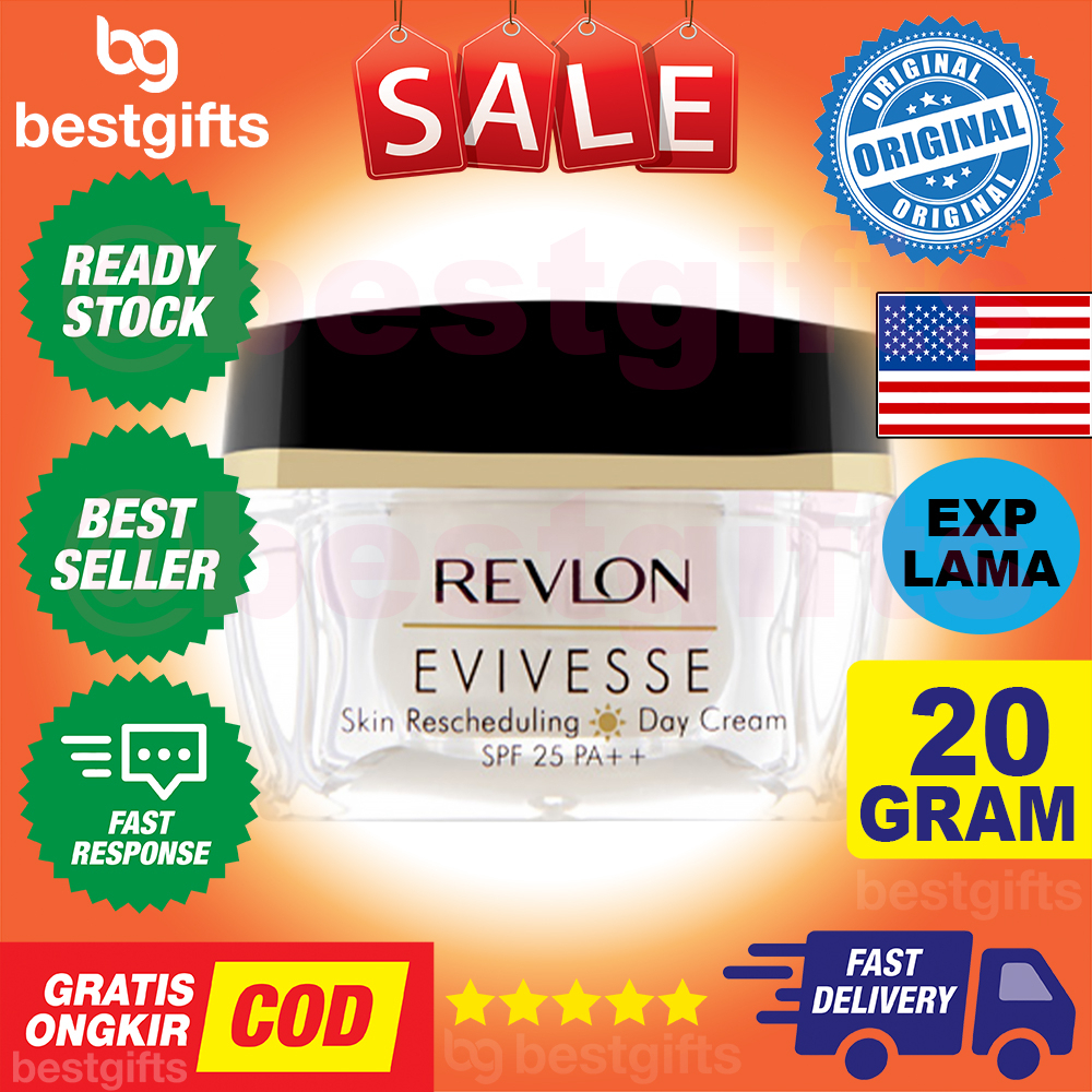 REVLON EVIVESSE SKIN RESCHEDULLING DAY CREAM SPF 25 PA++ MEMBANTU MENYAMARKAN PENUAAN 20 GRAM