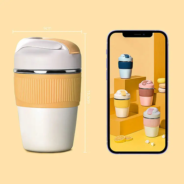 THERMOS CUP VACUUM 350 ML TUMBLER AH HUAT TRAVEL MINI STAINLESS STEEL 454-1