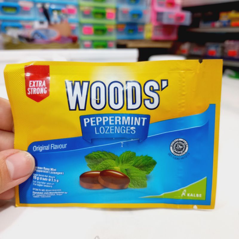 PERMEN WOODS PEPPERMINT MENTHOL / MENGATASI BATUK FLU GANGGUAN TENGGOROKAN MEMBUNUH KUMAN BAKTERI RA