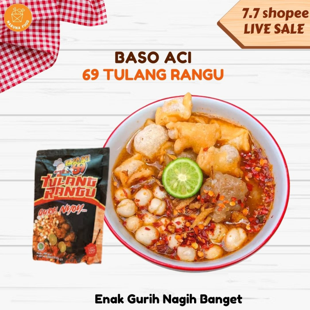 PROMO Bakso Aci Tulang Rangu Boci Baso Aci 69 Original Promo Boci 69 Gurih Nyoy Makanan Instan Cemilan Pedas Makanan Ringan Enak Gurih Halal Fresh dan Ready Laris Halal