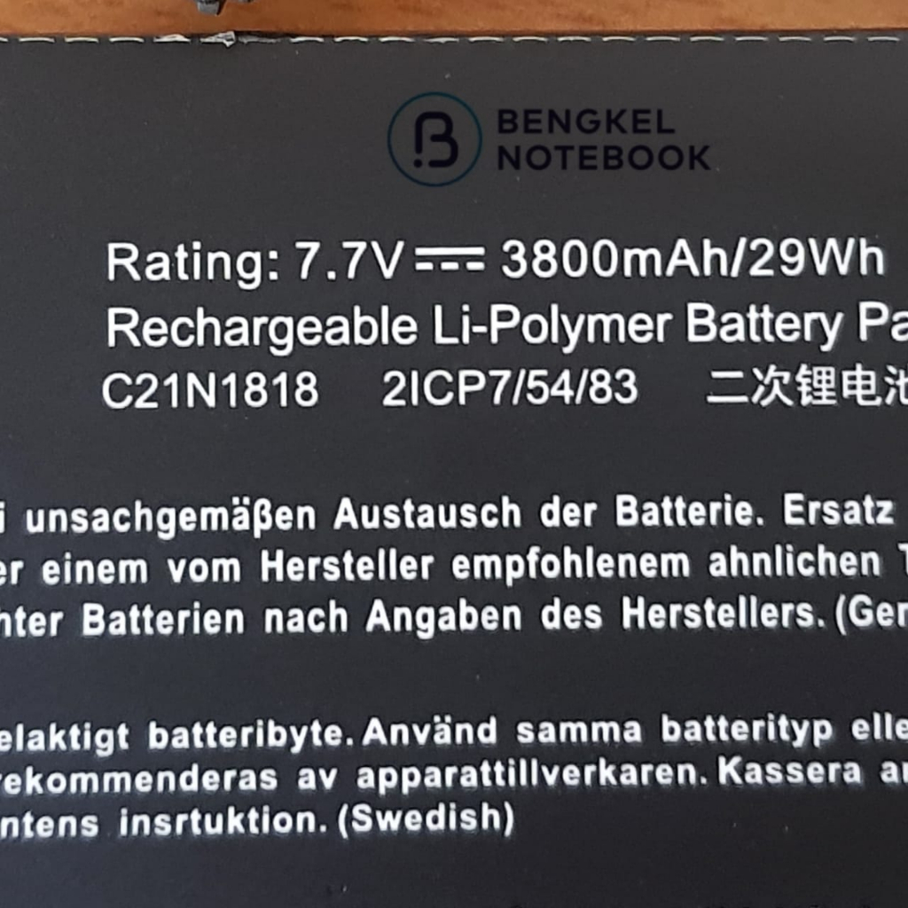 Baterai Asus X412 X412DA X412F X412FA A412 A412FA X412FJ C21N1818