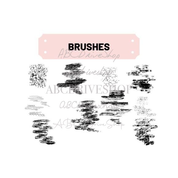 Procreate Brush - Vintage Print Brushes &amp; Swatch