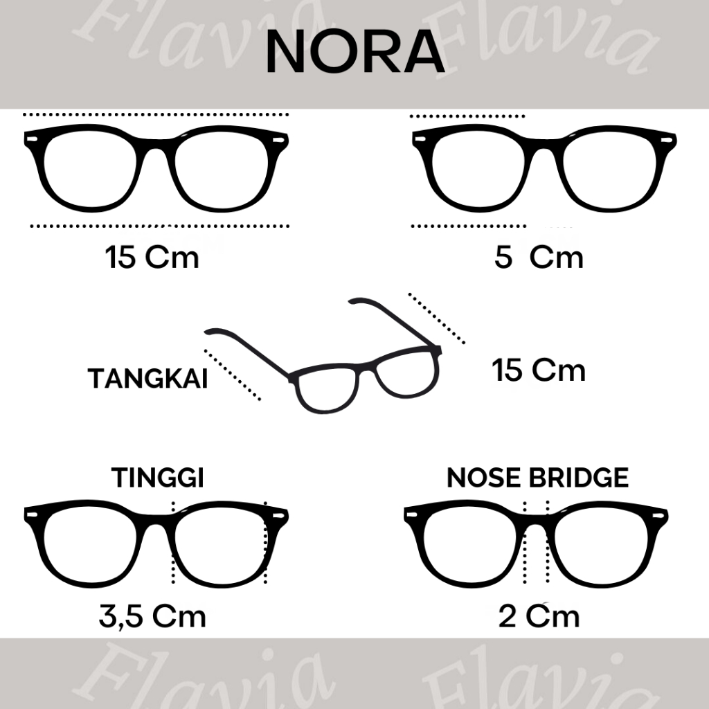 Flavia Eyewear - Kacamata Hitam Nora Acetat Anti UV 400