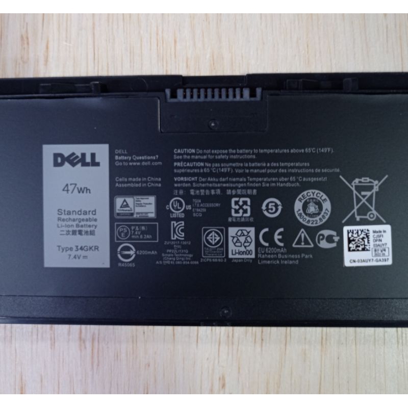 Baterai Dell 34GKR for dell latitude E7440 E7450