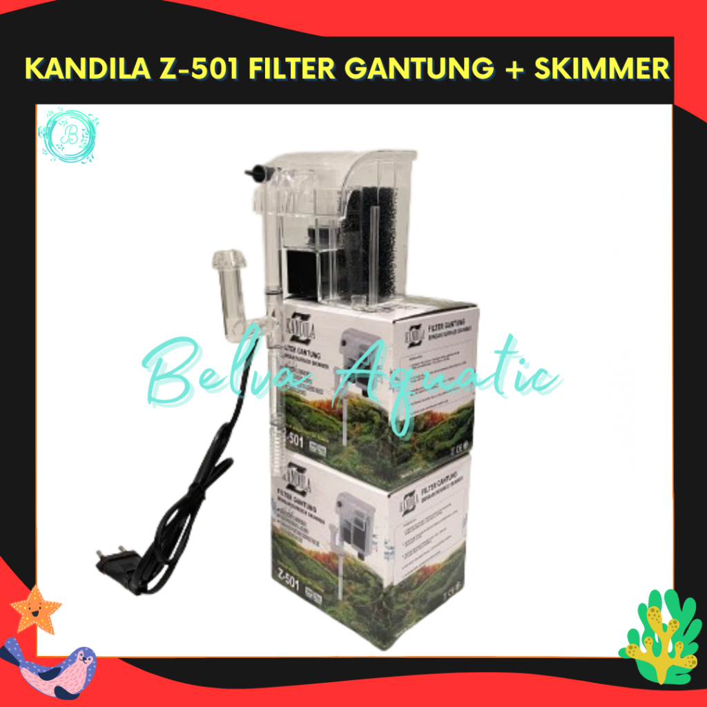 Kandila 501 Z 501 Z-501 Z501 Skimmer Filter Gantung Hanging Hang On Aquarium Aquascape