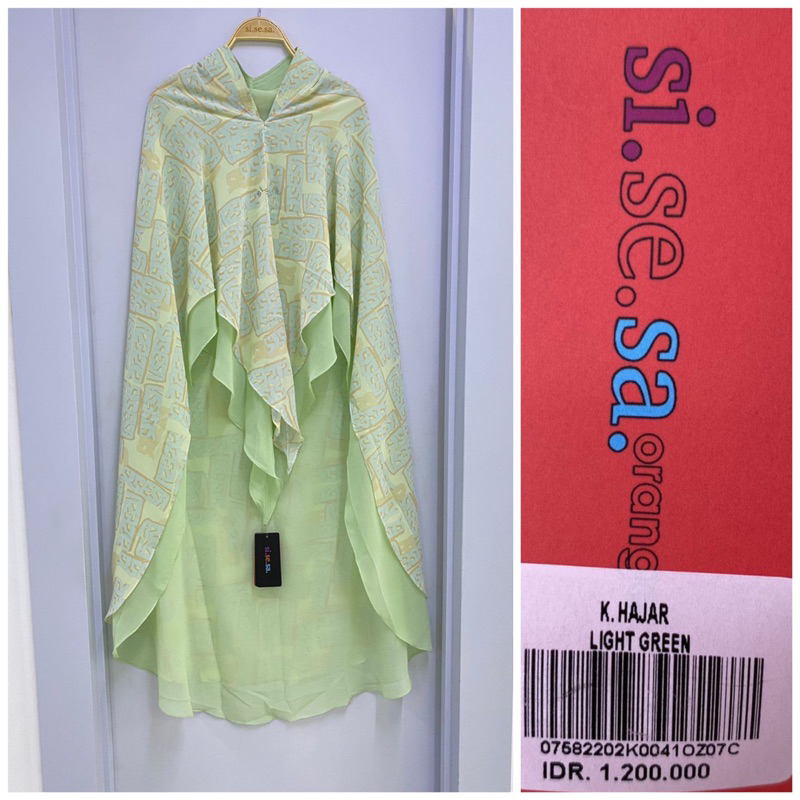 SALE Khimar sisesa Hajar light green