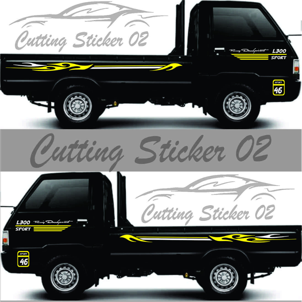STICKER MOBIL L300 MOTIF TRIBAL STICKER L300 BISA CUSTOME TULISAN