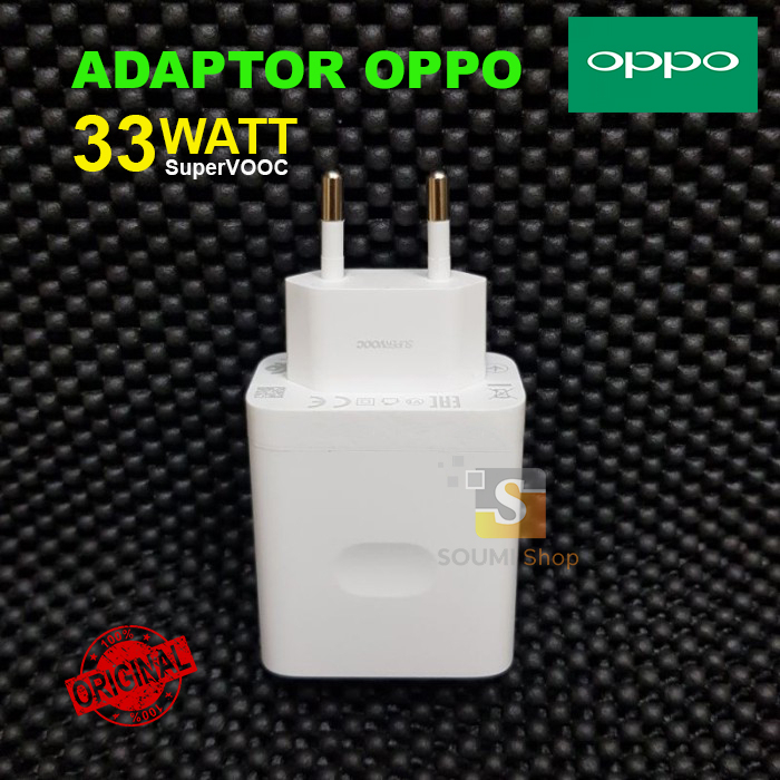 Adaptor Kepala Charger Oppo 33W SUPERVOOC Reno Original 33Watt