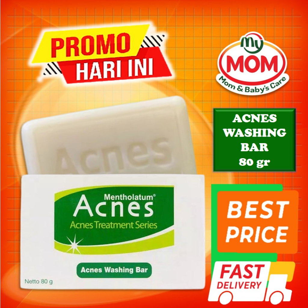 [BPOM] Acnes Washing Bar 80 gr / Acnes Sabun Batang / Sabun Wajah / Sabun Jerawat / Acne Bar Soap / MY MOM