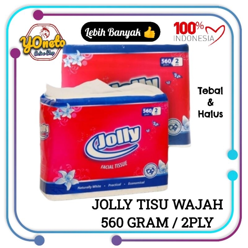 Tisu Wajah Jolly 560 Gram (Kemasan Besar)