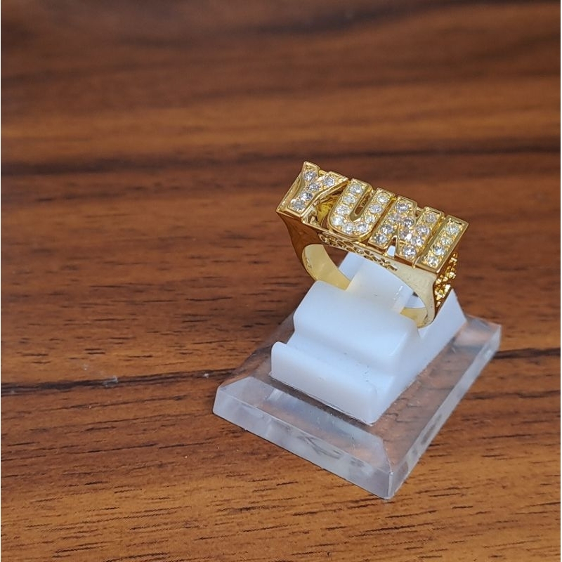 Cincin Nama Emas Mewah Berlian Eropa Gratis Ongkir