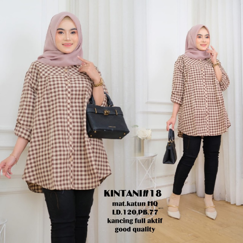 Tunik motif kotak Bianca Bisa COD