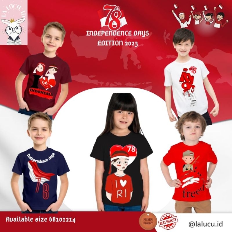 KAOS KEMERDEKAAN ANAK 2-10 tahun