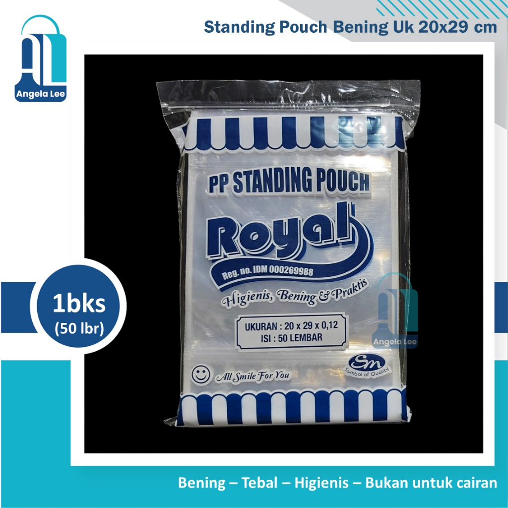 Standing Pouch 20x29 / Plastik Klip Ziplock Kemasan Berdiri Bening Tebal