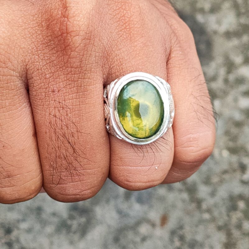 CINCIN BATU AKIK LUMUT SUNGAI DAREH PUCUK PISANG KODE 02583