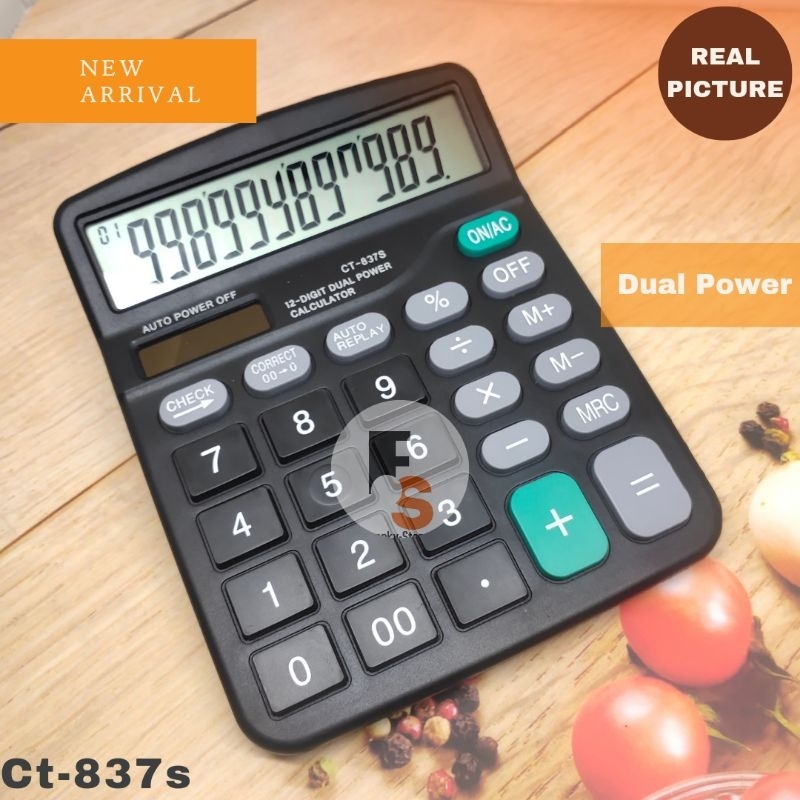 

Kalkulator Calculator Dagang Dekstop Kinci 837 12 Digit Chek Ulang Ukuran Layar Besar Merk Kincizen